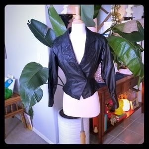 80s leather jacket